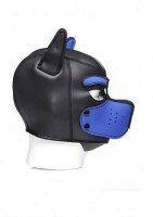Neoprene Puppy Hood - Black and Blue
