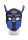 Neoprene Puppy Hood - Black and Blue