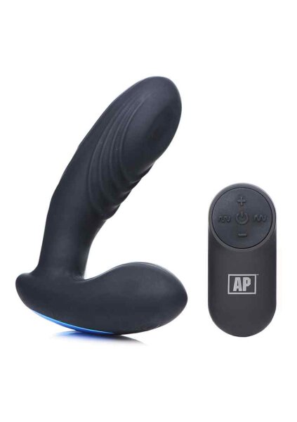 7x P-Thump Tapping Prostate Vibe with Remote Control - Black