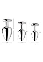 Rainbow Prism Heart Anal Plug - Small - Silver