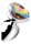 Rainbow Prism Heart Anal Plug - Small - Silver