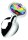Rainbow Prism Gem Anal Plug - Medium - Silver 3,3 cm