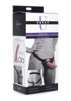 Seducer 7" Silicone Dildo with Harness - Flesh