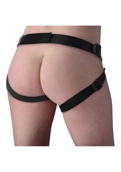 Strap U Charmed 7.5" Silicone Dildo with Harness - Flesh