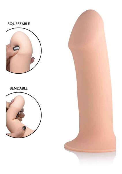 Squeezable Thick Phallic Dildo- Flesh
