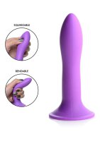 Squeezable Slender Dildo - Purple