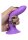 Squeezable Slender Dildo - Purple