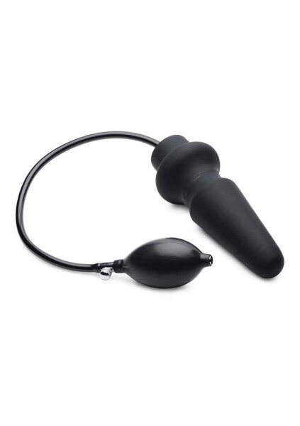 Master Series Ass-Pand Large Inflatable Silicone Anal Plug - Black