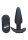 21X Vibrating Silicone Butt Plug with Remote Control - Black