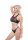 Kitten Lace Up Crop Top & Panty Set - Black - One Size