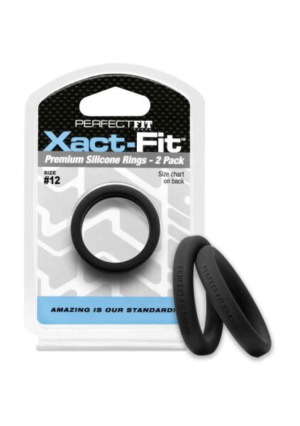 #12 Xact-Fit Cockring 2-Pack Black