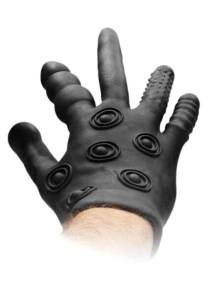 Silicone Stimulation Glove Black