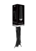 Black Whip with Realistic Silicone Dildo Black
