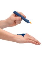 Shots kleine Teasing-Wachskerzen 4 Stück schwarz, rot, rosa, blau