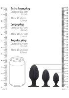 Diamond Shape Butt Plug Set Black