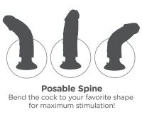 King Cock Vibrating Cock with Balls 10 Inch Brown 20,5 cm