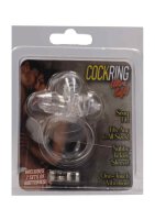 Vibrating Rabbit Cockring Transparent