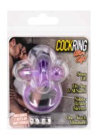 Ultra Soft Jelly Vibrating Rabbit Cockring - Purple