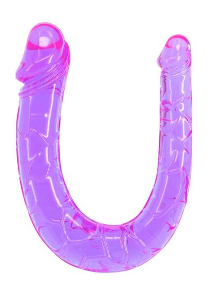 Twin Head Jelly Penis Dong - Purple