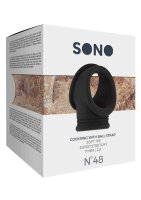 No.48 - Cockring with Ball Strap - Black