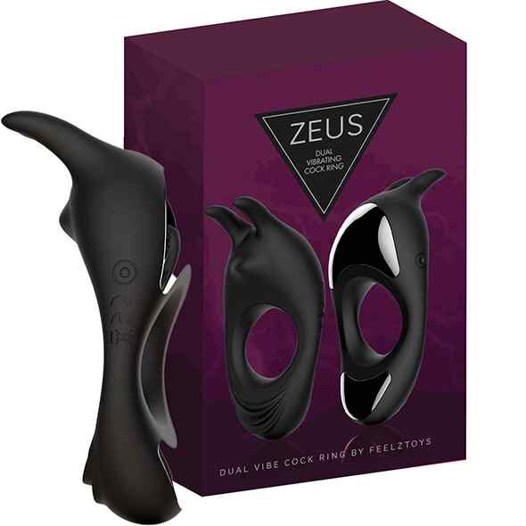 FeelzToys Zeus Dual Vibe Cock Ring Black
