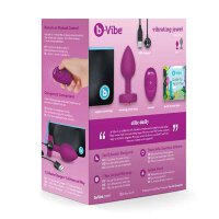 B-Vibe Vibrating Jewel Plug S/M Pink Ruby