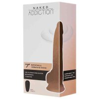 Naked Addiction Rotating & Vibrating Dong with Remote Vanilla 19cm