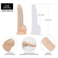 Naked Addiction Dual Density Dong 8 Inch Vanilla