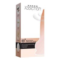 Naked Addiction Rotating & Vibrating Dong 8 Inch Vanilla