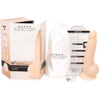 Naked Addiction Rotating & Vibrating Dong 8 Inch Vanilla