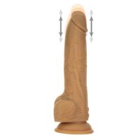 Naked Addiction Thrusting Dong with Remote 9 Inch Caramel