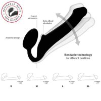 Strap-On-Me Semi-Realistic Bendable Strap-On Black XL