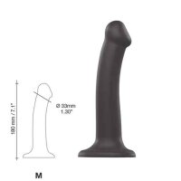 Strap-On-Me Semi-Realistic Dual Density Bendable Dildo Black M