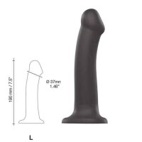 Strap-On-Me Semi-Realistic Dual Density Bendable Dildo Black L