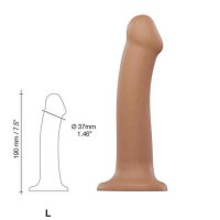 Strap-On-Me Semi-Realistic Dual Density Bendable Dildo Caramel L
